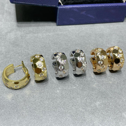 [Kincade Jewelery]BEE LOVE DIAMOND HOOP EARRINGS