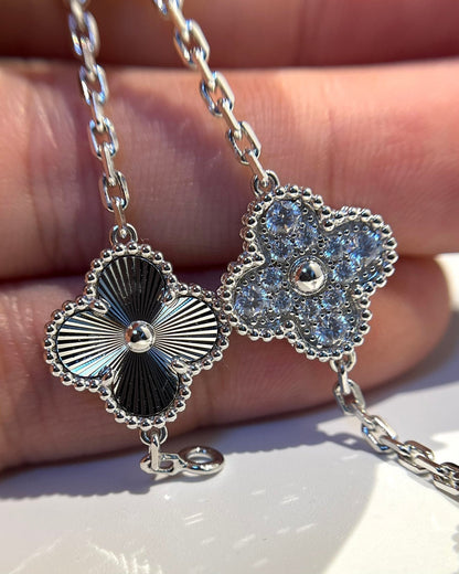 [Kincade Jewelery]Kincade 5 MOTIF SILVER DIAMOND BRACELET