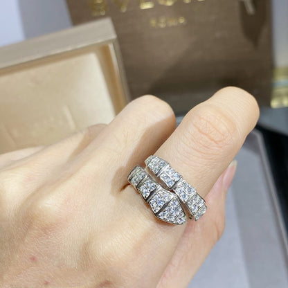 [Kincade Jewelery]SERPENTI RING SILVER DIAMOND PAVED