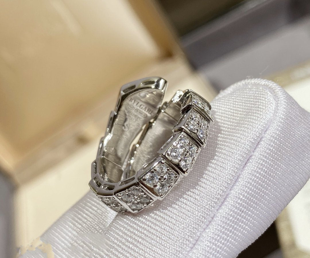 [Kincade Jewelery]SERPENTI RING SILVER DIAMOND PAVED