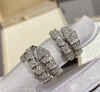 [Kincade Jewelery]SERPENTI RING SILVER DIAMOND PAVED