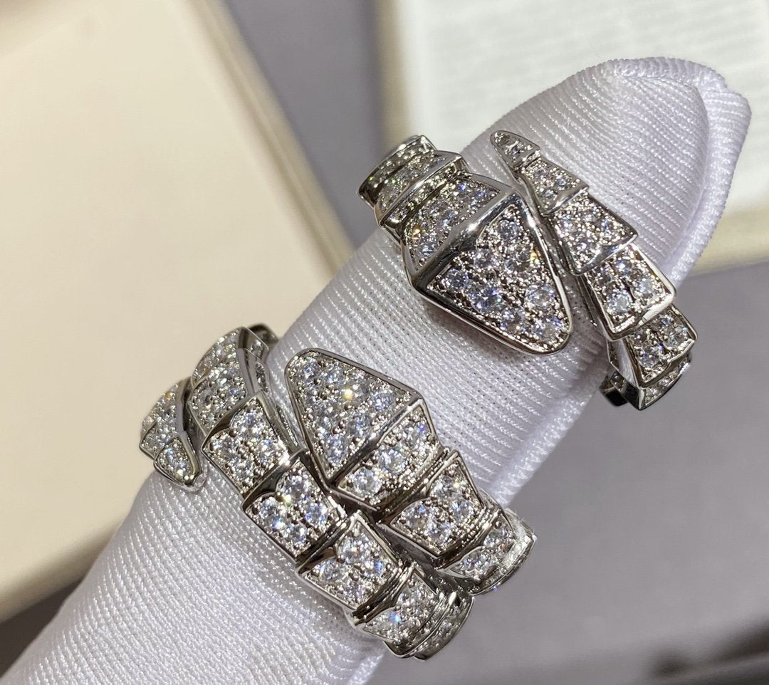 [Kincade Jewelery]SERPENTI LARGE RING SILVER DIAMOND PAVED