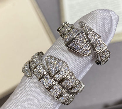 [Kincade Jewelery]SERPENTI LARGE RING SILVER DIAMOND PAVED
