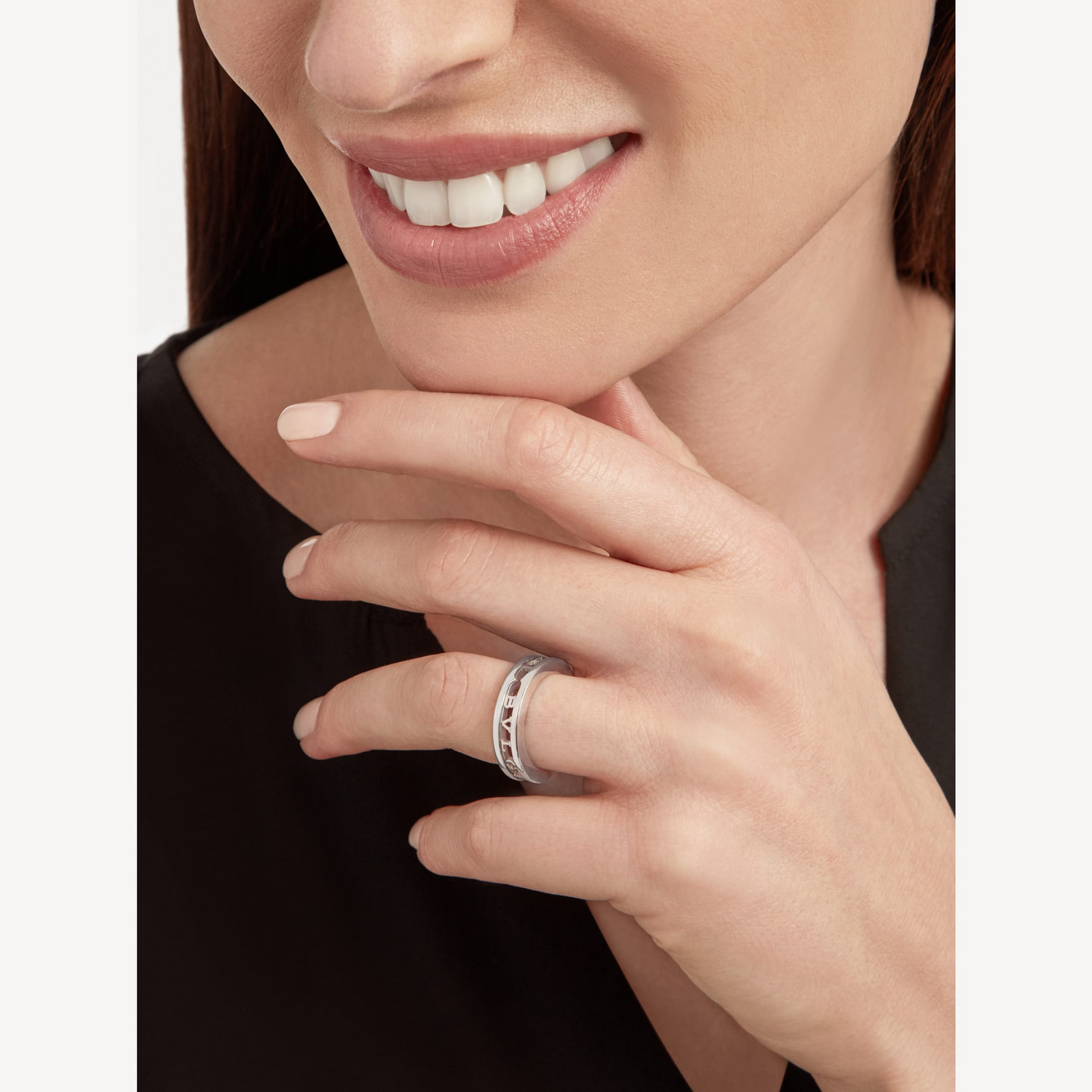 [Kincade Jewelery]ZERO 1 ONE-BAND WITH OPENWORK LOGO SPIRAL RING