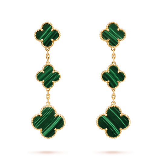 [Kincade Jewelery]Kincade MALACHITE 3 MOTIFS GOLD