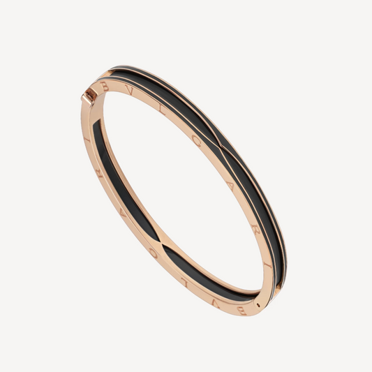 [Kincade Jewelery]ZERO 1 PINK GOLD WITH MATTE BLACK CERAMIC BRACELET