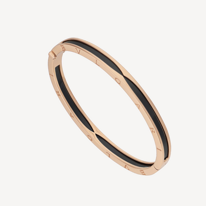 [Kincade Jewelery]ZERO 1 PINK GOLD WITH BLACK CERAMIC BRACELET