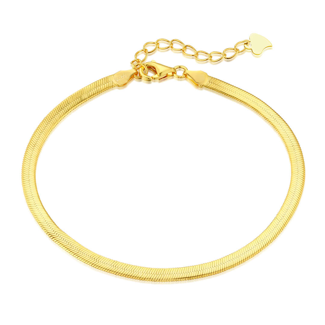 [Kincade Jewelrys]Flat Snake Bone Chain Blade Necklace