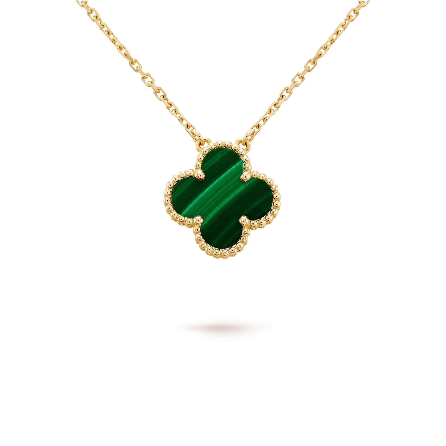 [Kincade Jewelery]Kincade 15MM MALACHITE SINGLE FLOWER  NECKLACE