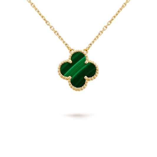 [Kincade Jewelery]Kincade 15MM MALACHITE SINGLE FLOWER  NECKLACE