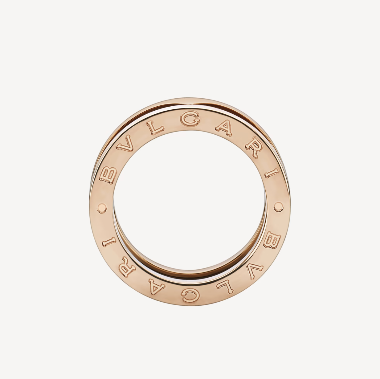 [Kincade Jewelery]ZERO 1 TWO-BAND LOOPS AND BLACK CERAMIC PINK GOLD RING