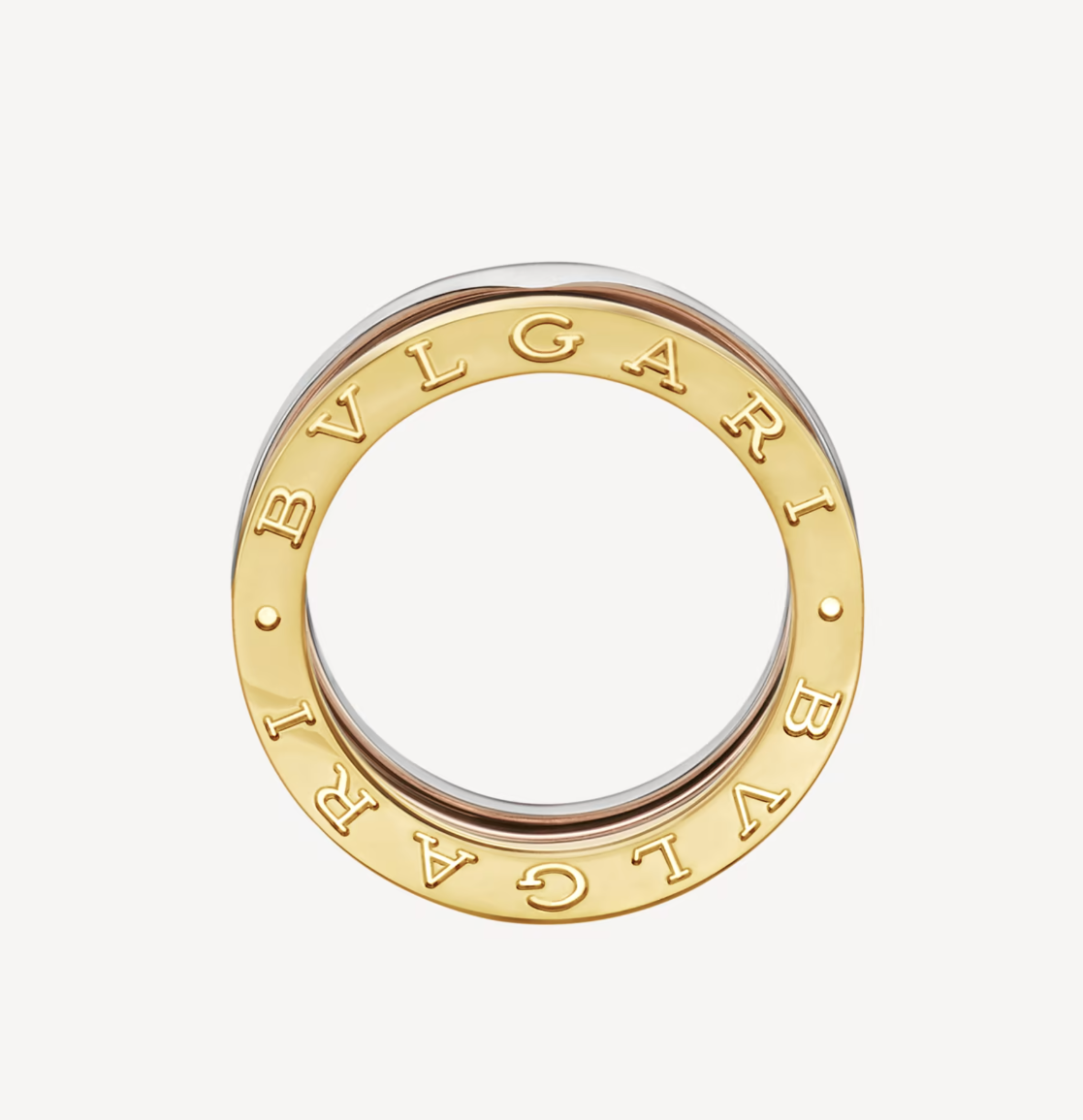 [Kincade Jewelery]ZERO 1 THREE-BAND ROSE WHITE AND YELLOW RING