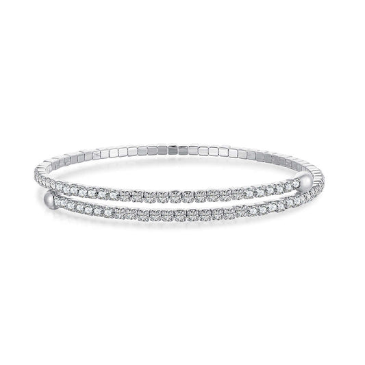 [Kincade Jewelery]Row of Diamonds Round Fashion Bracelet