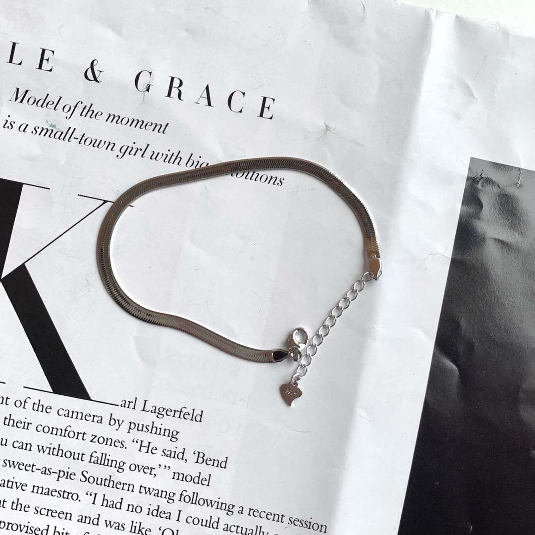 [Kincade Jewelrys]Flat Snake Bone Chain Blade Necklace