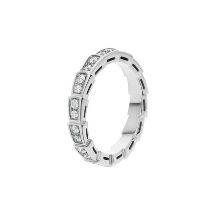 [Kincade Jewelery]SERPENTI RING SILVER DIAMOND PAVED 3MM