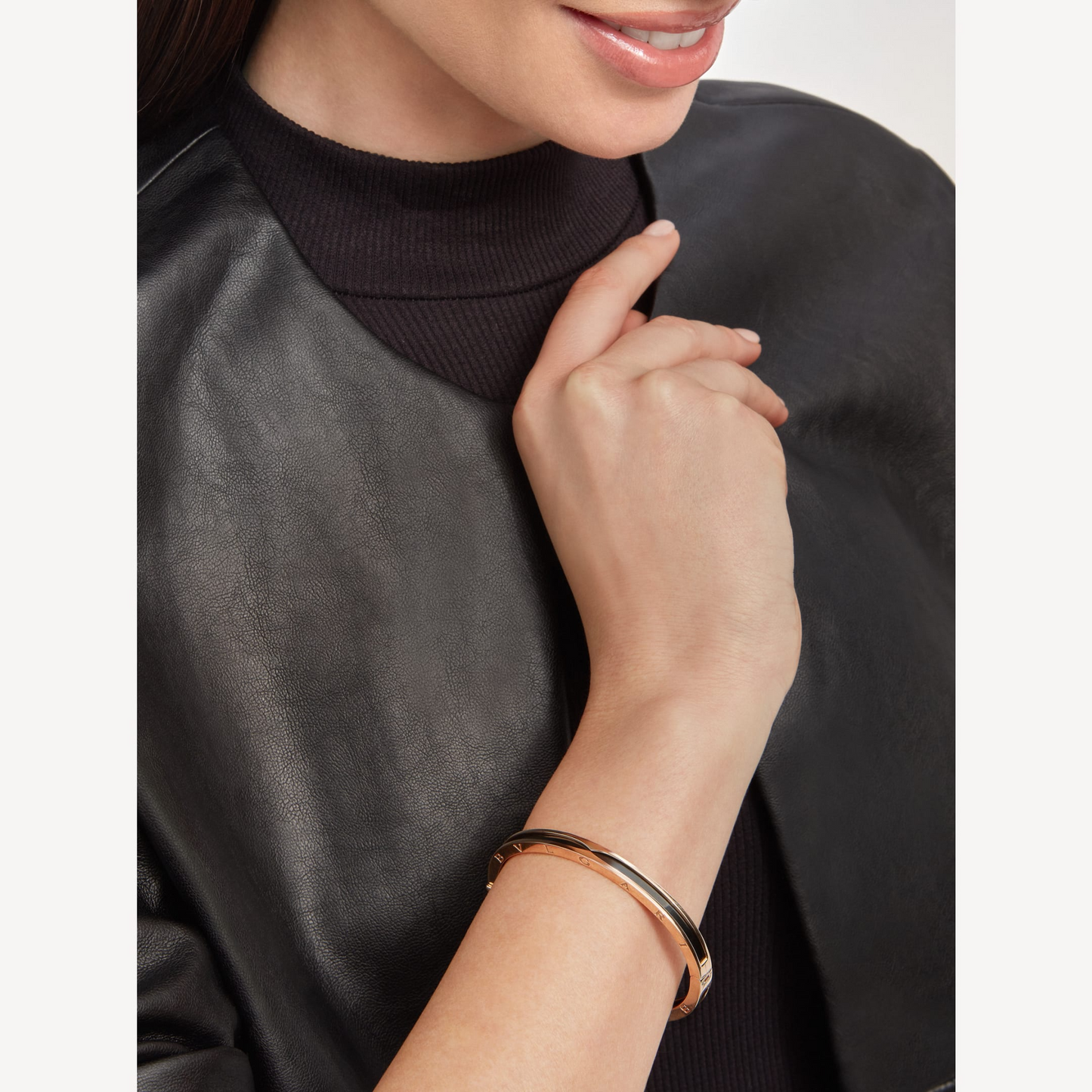 [Kincade Jewelery]ZERO 1 PINK GOLD WITH BLACK CERAMIC BRACELET