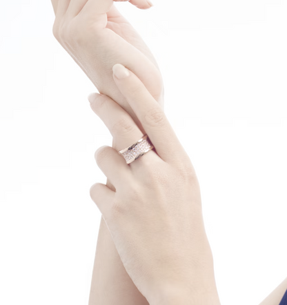 [Kincade Jewelery]ZERO 1 WITH PAVED DIAMONDS ON THE SPIRAL RING