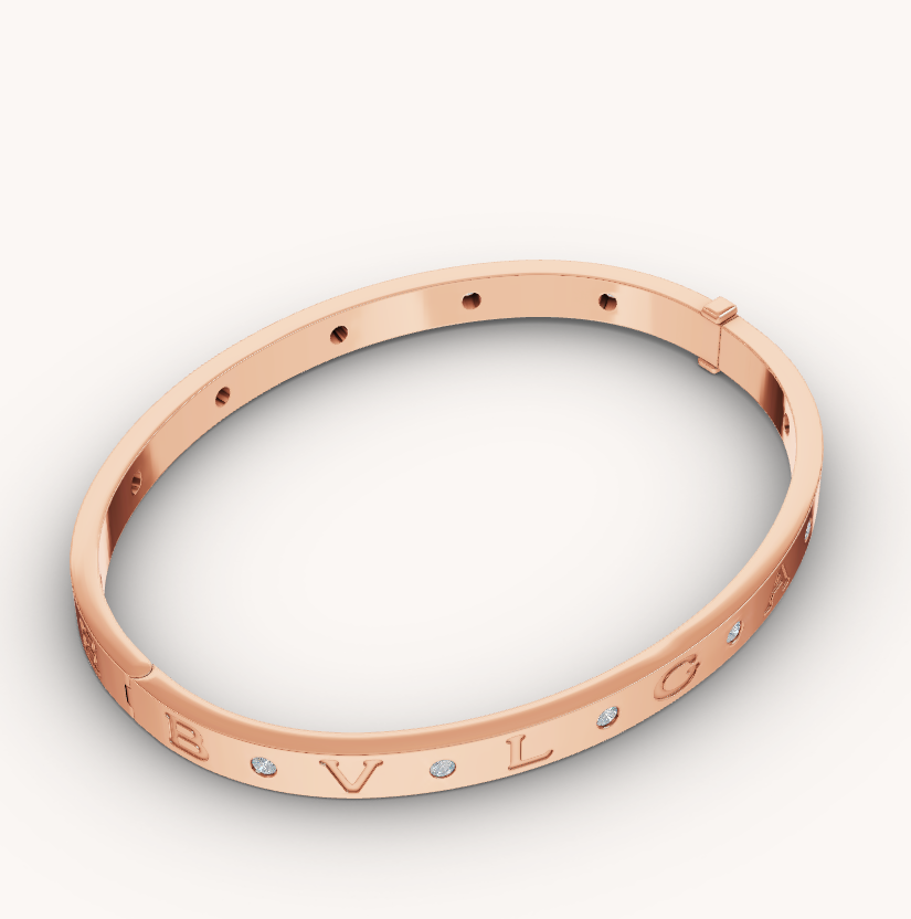 [Kincade Jewelery]ZERO 1 PINK GOLD 12 DIAMONDS BRACELET