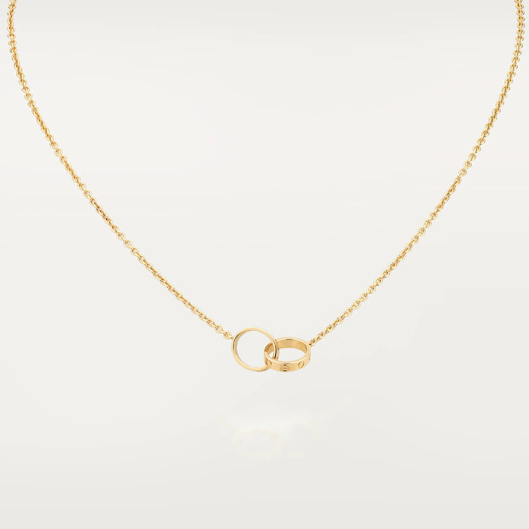 [Kincade Jewelery]LOVE NECKLACE DOUBLE RING GOLD