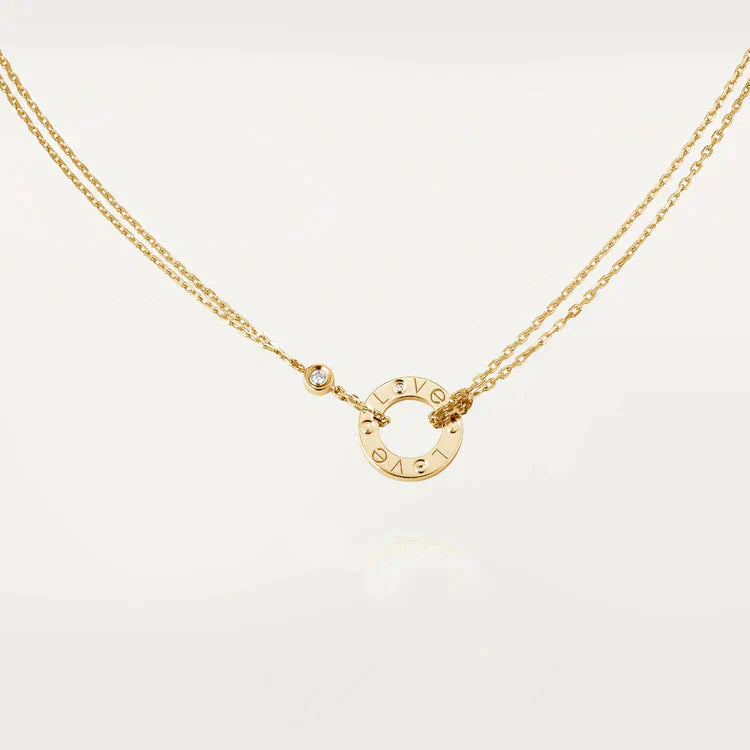 [Kincade Jewelery]LOVE NECKLACE 16MM 2 DIAMONDS