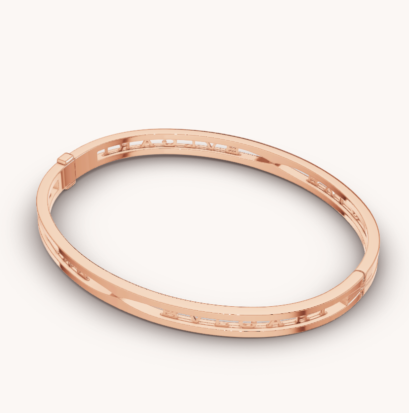 [Kincade Jewelery]ZERO 1 SPIRAL LOGO PINK GOLD BRACELET