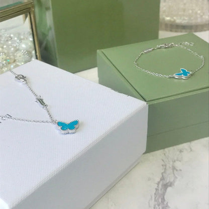 [Kincade Jewelery]BUTTERFLY TURQUOISE BUTTERFLY BRACELET SILVER