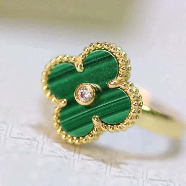 [Kincade Jewelery]Kincade MALACHITE RING GOLD DIAMOND