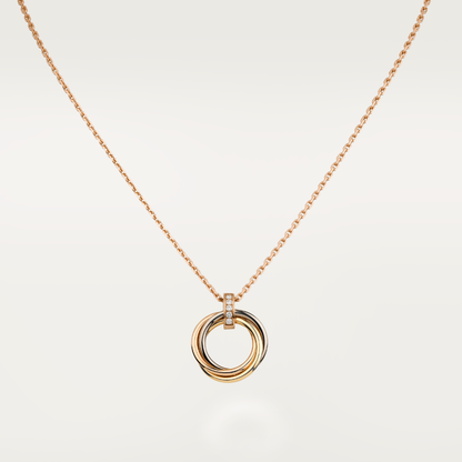 [Kincade Jewelery]TRINITY NECKLACE GOLD  DIAMONDS