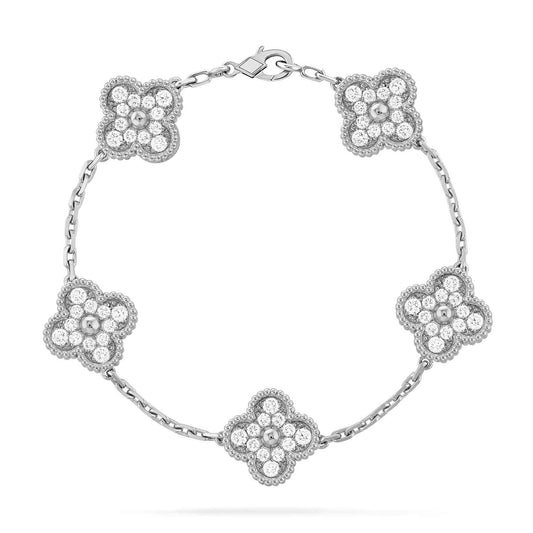 [Kincade Jewelery]Kincade 5 MOTIFS  DIAMOND BRACELET SILVER