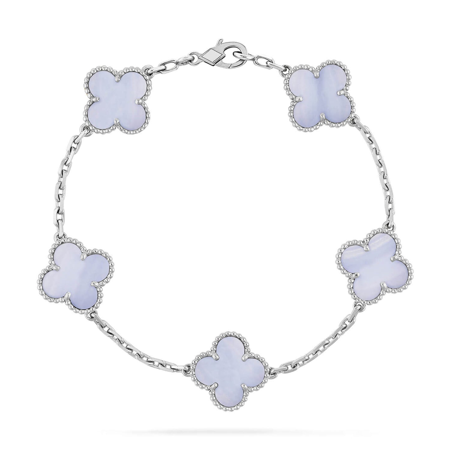 [Kincade Jewelery]Kincade  5 MOTIF PURPLE CHALCEDONY BRACELET SILVER