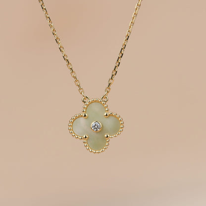 [Kincade Jewelery]Kincade 15MM DIAMOND GOLD MOTHER OF PEARL NECKLACE