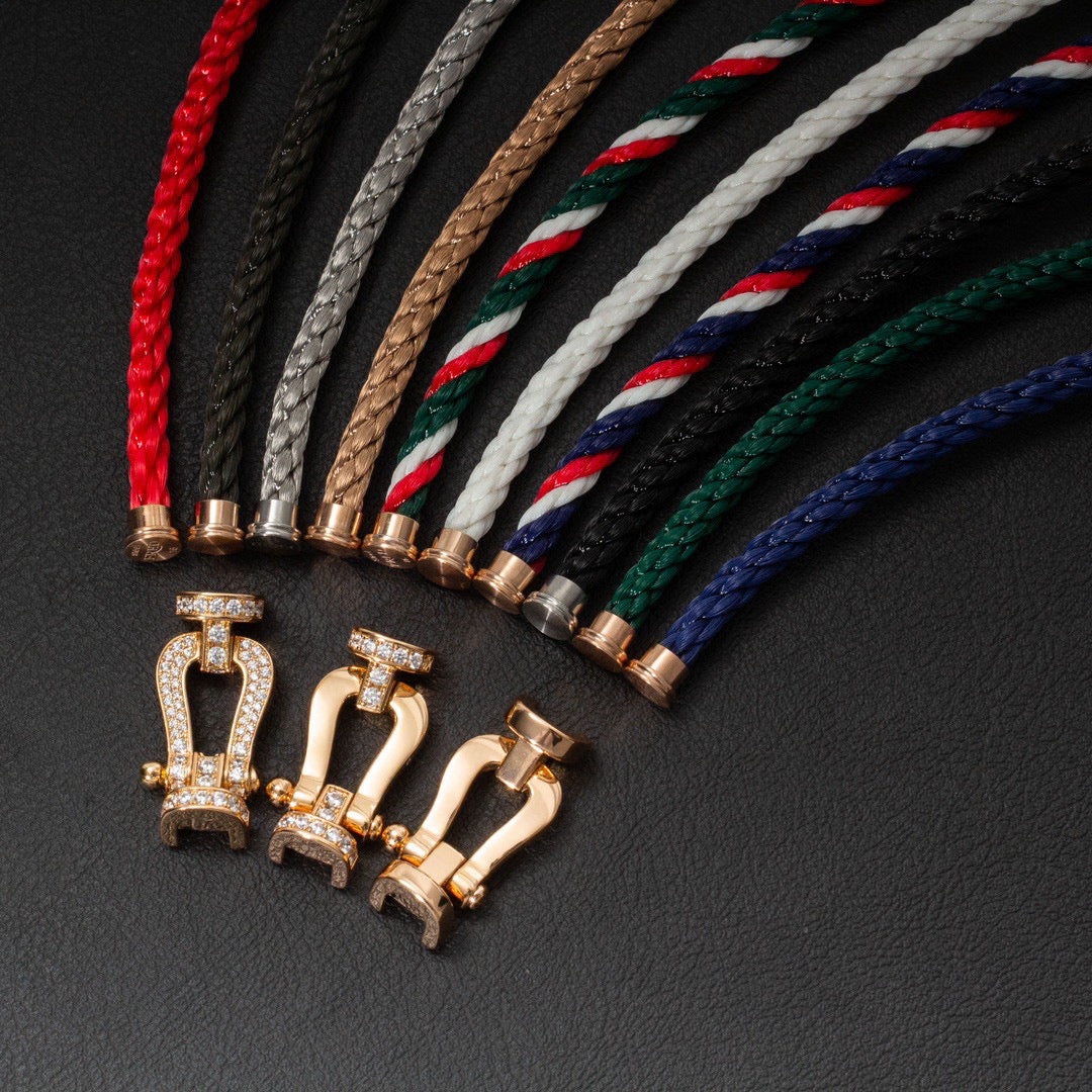 [Kincade Jewelery]FORCE LARGE HORSESHOE HALF DIAMOND BRACELET ROSE GOLD