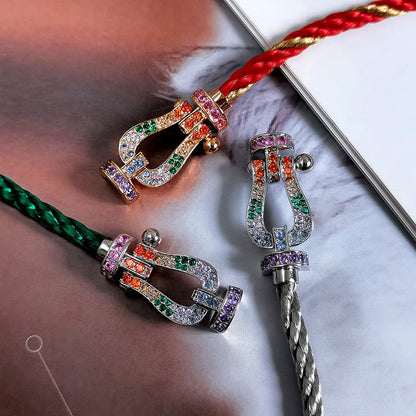 [Kincade Jewelery]FORCE LARGE HORSESHOE  COLORED DIAMOND BRACELET ROSE GOLD