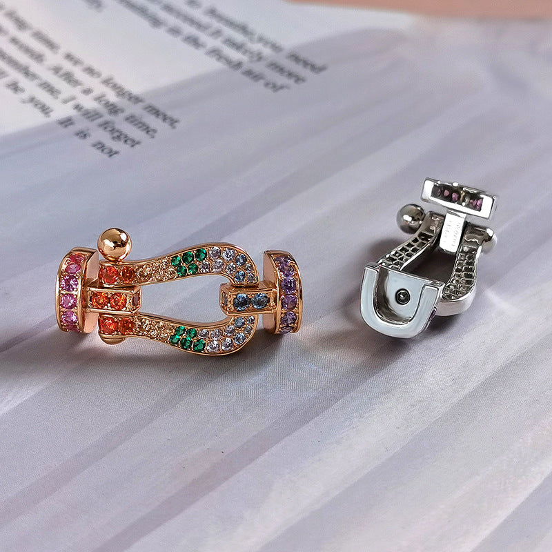 [Kincade Jewelery]FORCE LARGE HORSESHOE  COLORED DIAMOND BRACELET ROSE GOLD