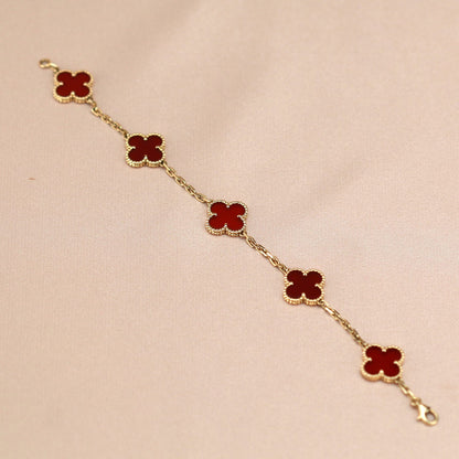 [Kincade Jewelery]Kincade 5 MOTIFS RED AGATE  BRACELET