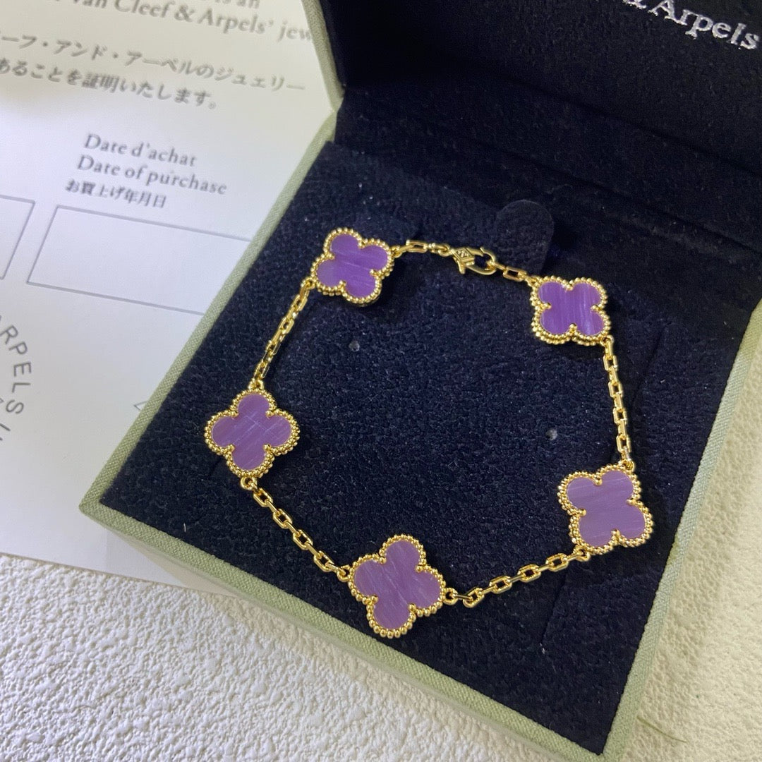 [Kincade Jewelery]Kincade  5 MOTIFS  PURPLE VIOLET BRACELET