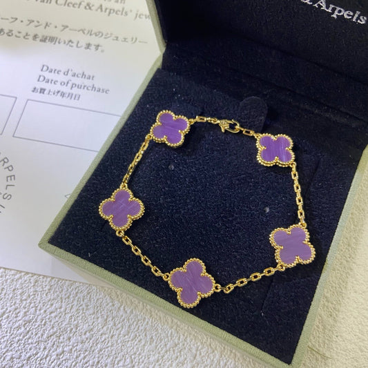 [Kincade Jewelery]Kincade  5 MOTIFS  PURPLE VIOLET BRACELET