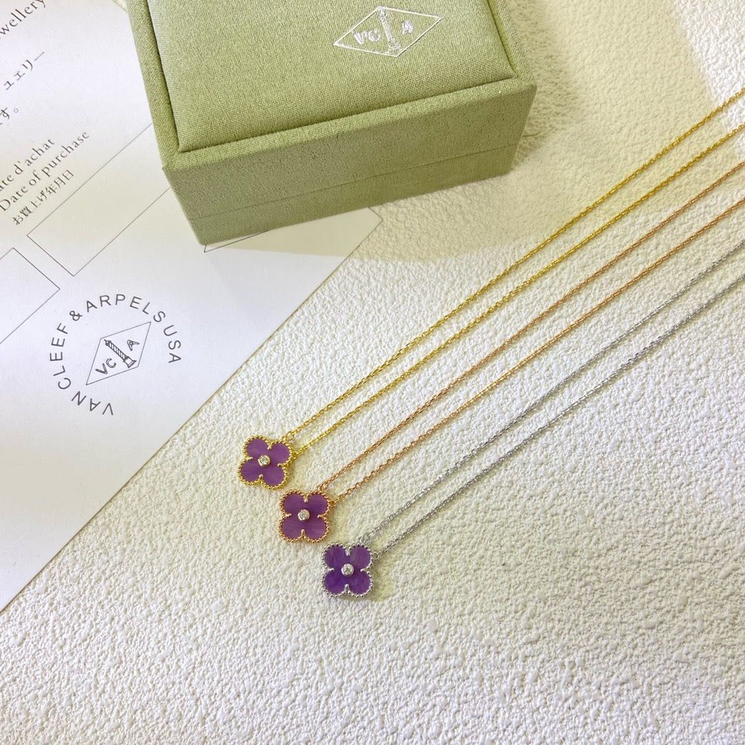 [Kincade Jewelery]Kincade 15MM DIAMOND  PURPLE VIOLET NECKLACE
