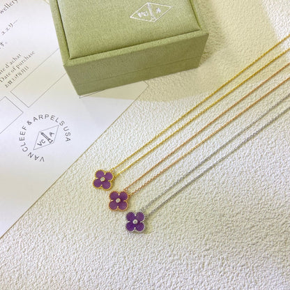 [Kincade Jewelery]Kincade 15MM DIAMOND  PURPLE VIOLET NECKLACE