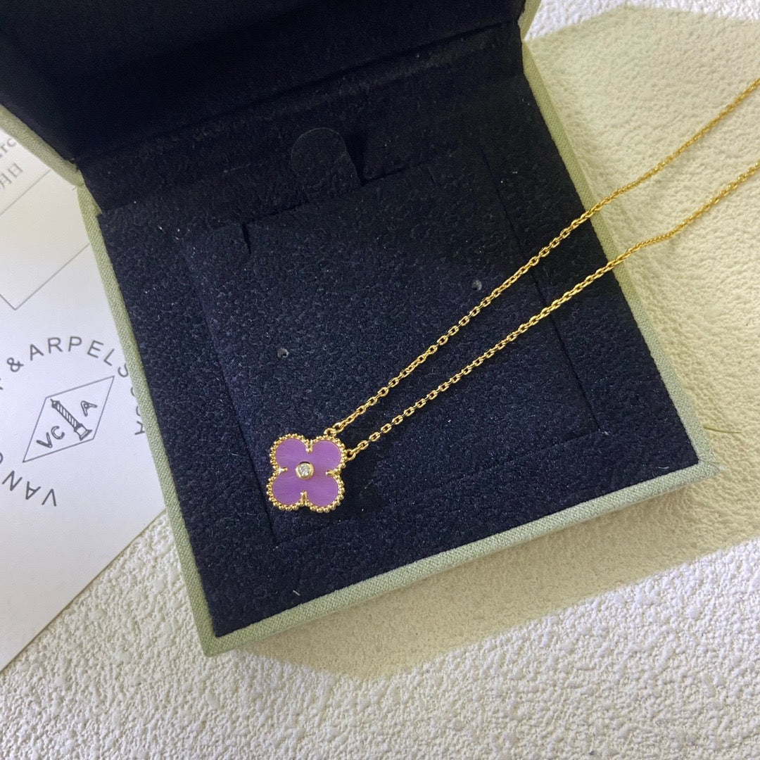 [Kincade Jewelery]Kincade 15MM DIAMOND  PURPLE VIOLET NECKLACE