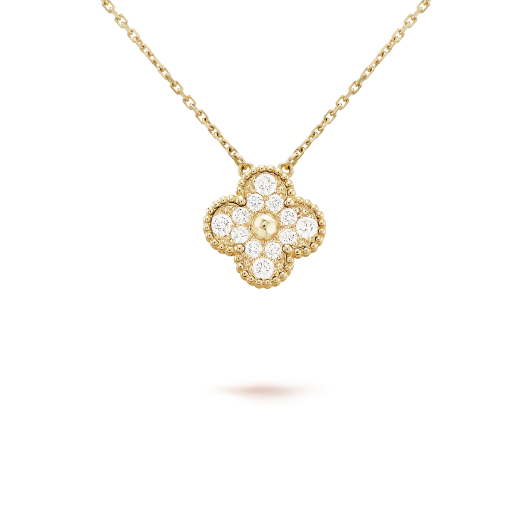 [Kincade Jewelery]Kincade 15MM DIAMOND SINGLE FLOWER NECKLACE