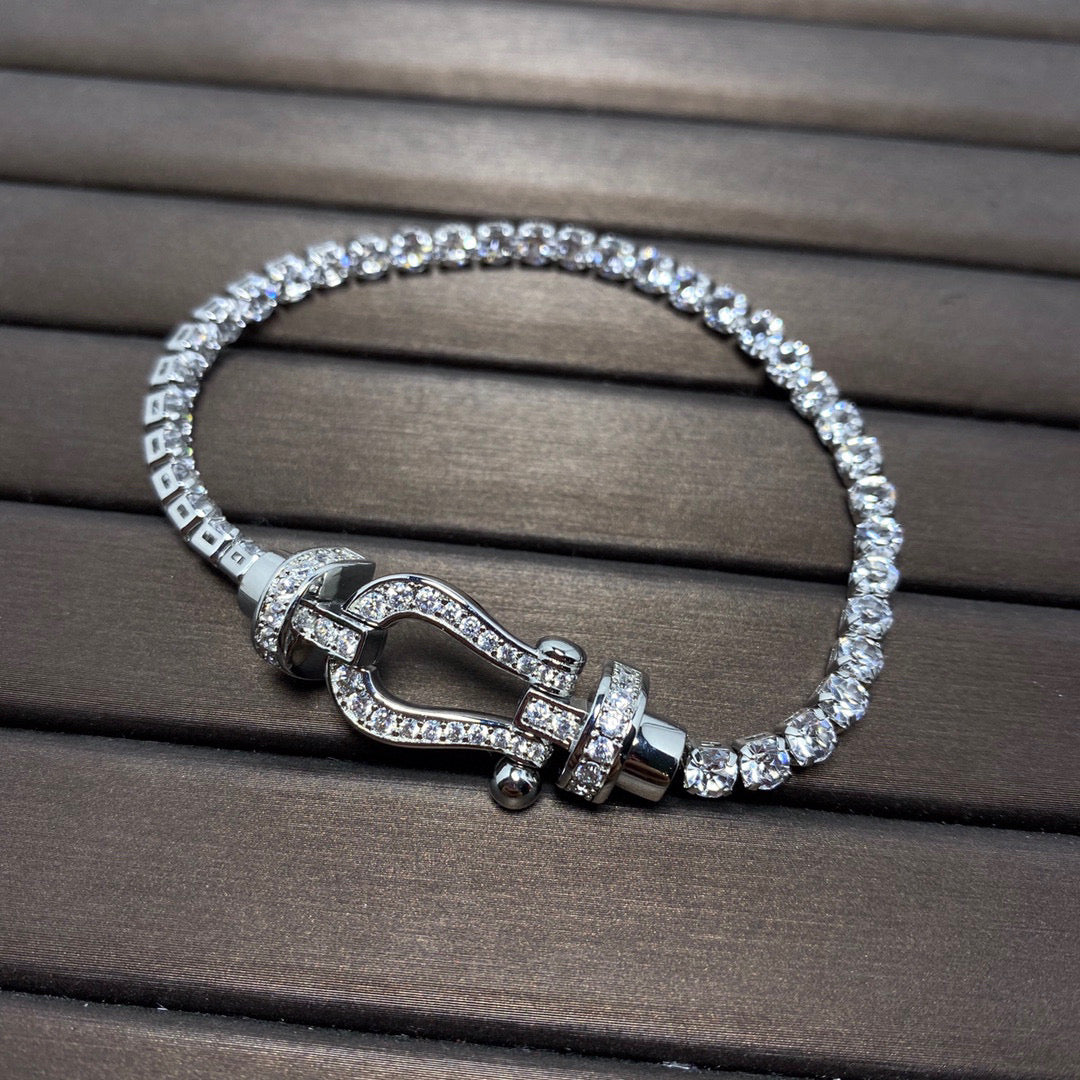 [Kincade Jewelery]FORCE  LARGE HORSESHOE FULL DIAMOND TENNIS BRACELET