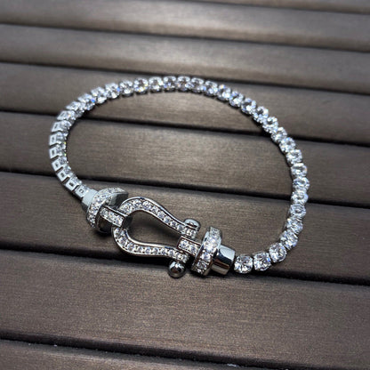 [Kincade Jewelery]FORCE  LARGE HORSESHOE FULL DIAMOND TENNIS BRACELET