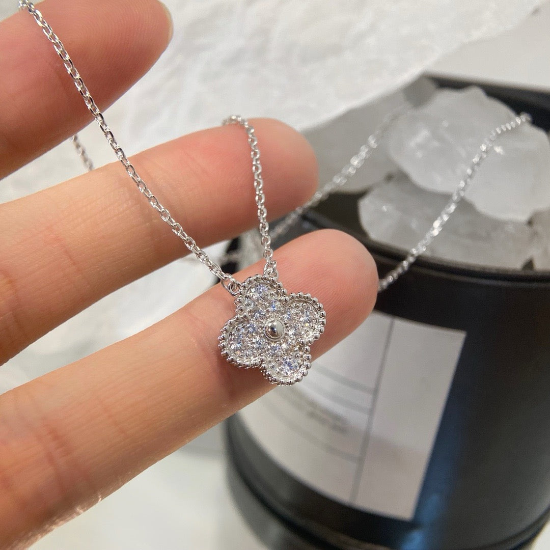 [Kincade Jewelery]Kincade 15MM DIAMOND SINGLE FLOWER NECKLACE