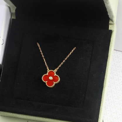 [Kincade Jewelery]Kincade 15MM DIAMOND CARNELIAN NECKLACE