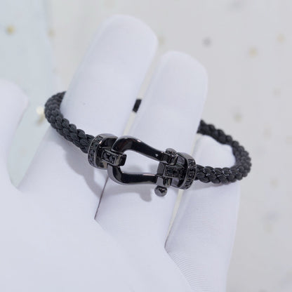 [Kincade Jewelery]FORCE LARGE SERIES HORSESHOE BLACK SAMURAI BRACELET