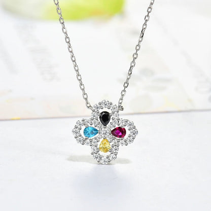 [Kincade Jewelery]LOOP NECKLACE FULL MOTIF DIAMOND 16MM MULTIPLE COLORS