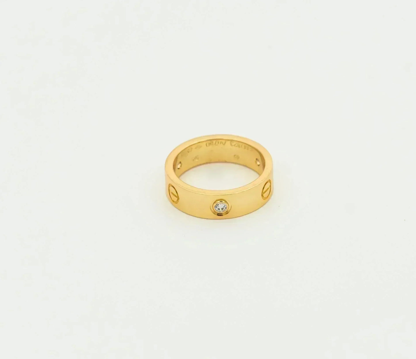 [Kincade Jewelery]LOVE RING 5.5MM 3 DIAMONDS GOLD