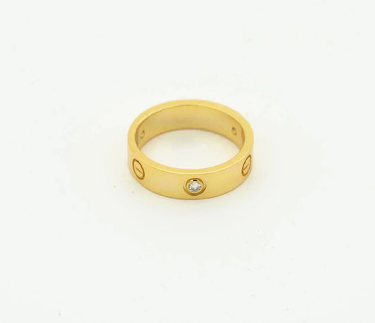 [Kincade Jewelery]LOVE RING 4MM 1 DIAMOND GOLD