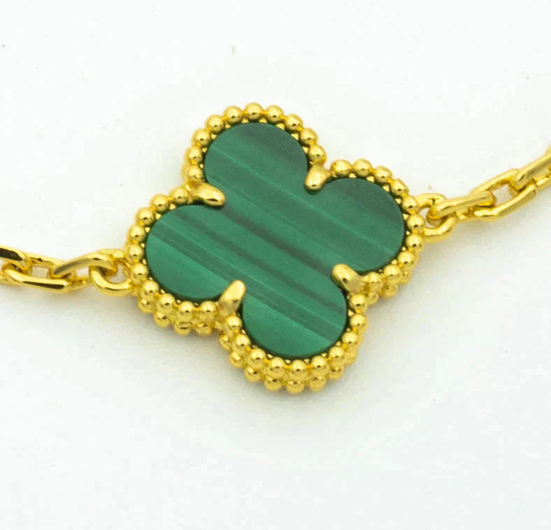 [Kincade Jewelery]Kincade  5 MOTIF MALACHITE DIAMOND BRACELET